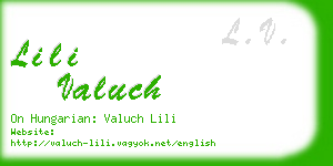 lili valuch business card